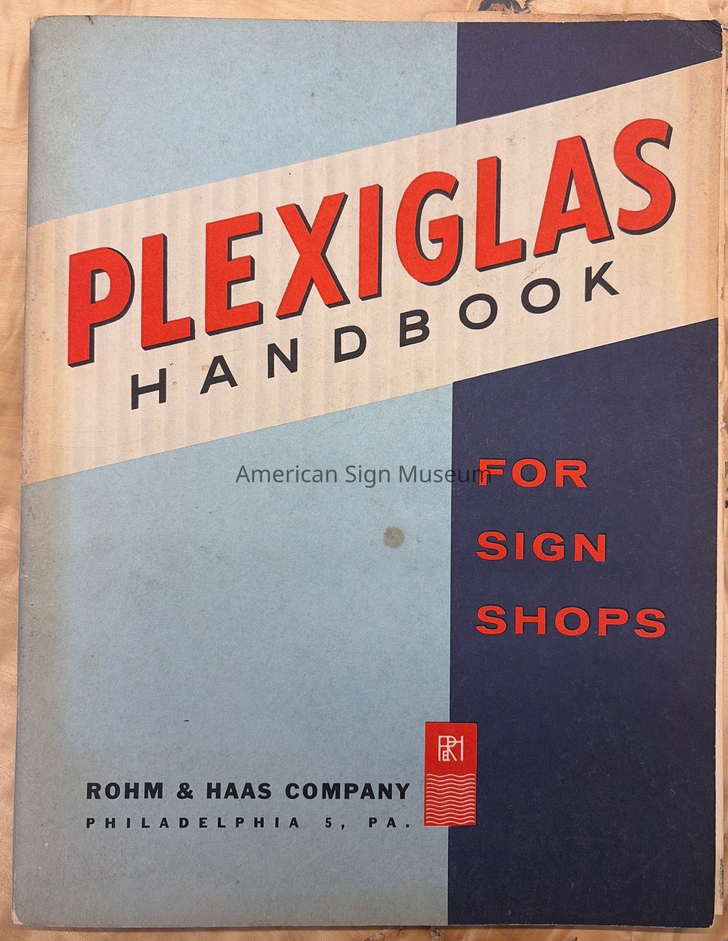 Rohm & Haas Plexiglas Handbook for Sign Shops picture number 1