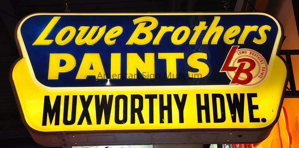 Lowe Brothers Paints Double-Faced Plastic Sign picture number 1
