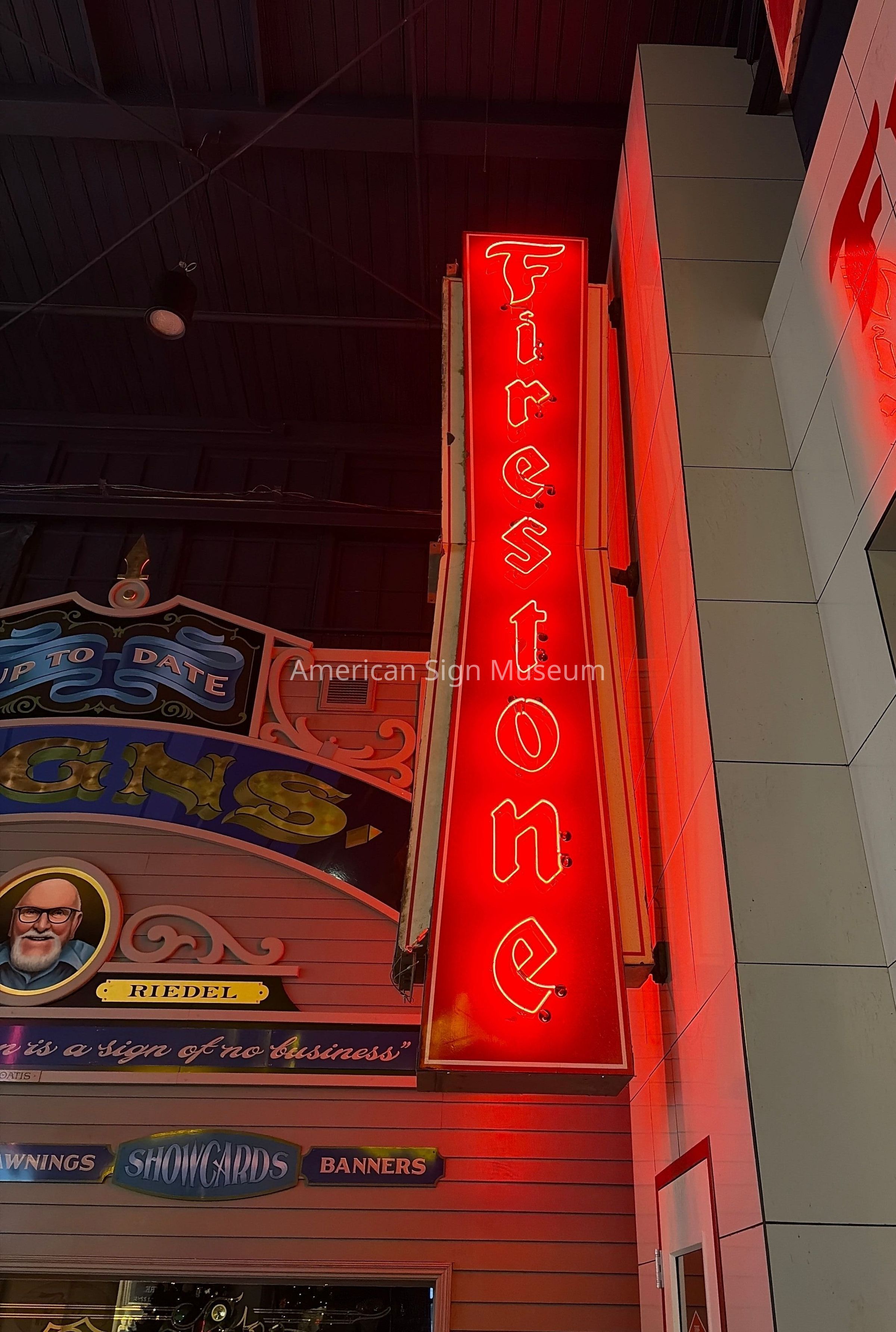 Firestone Vertical Blade Neon Sign picture number 1