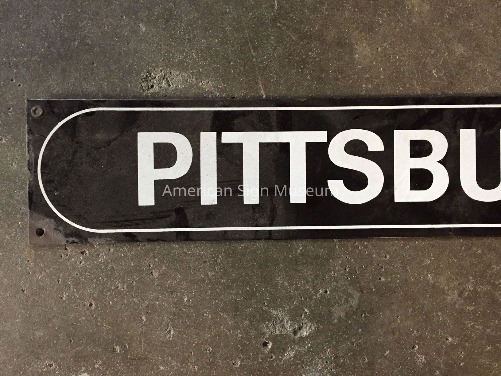 Pittsburg Porcelain Enamel Sign Tag picture number 1