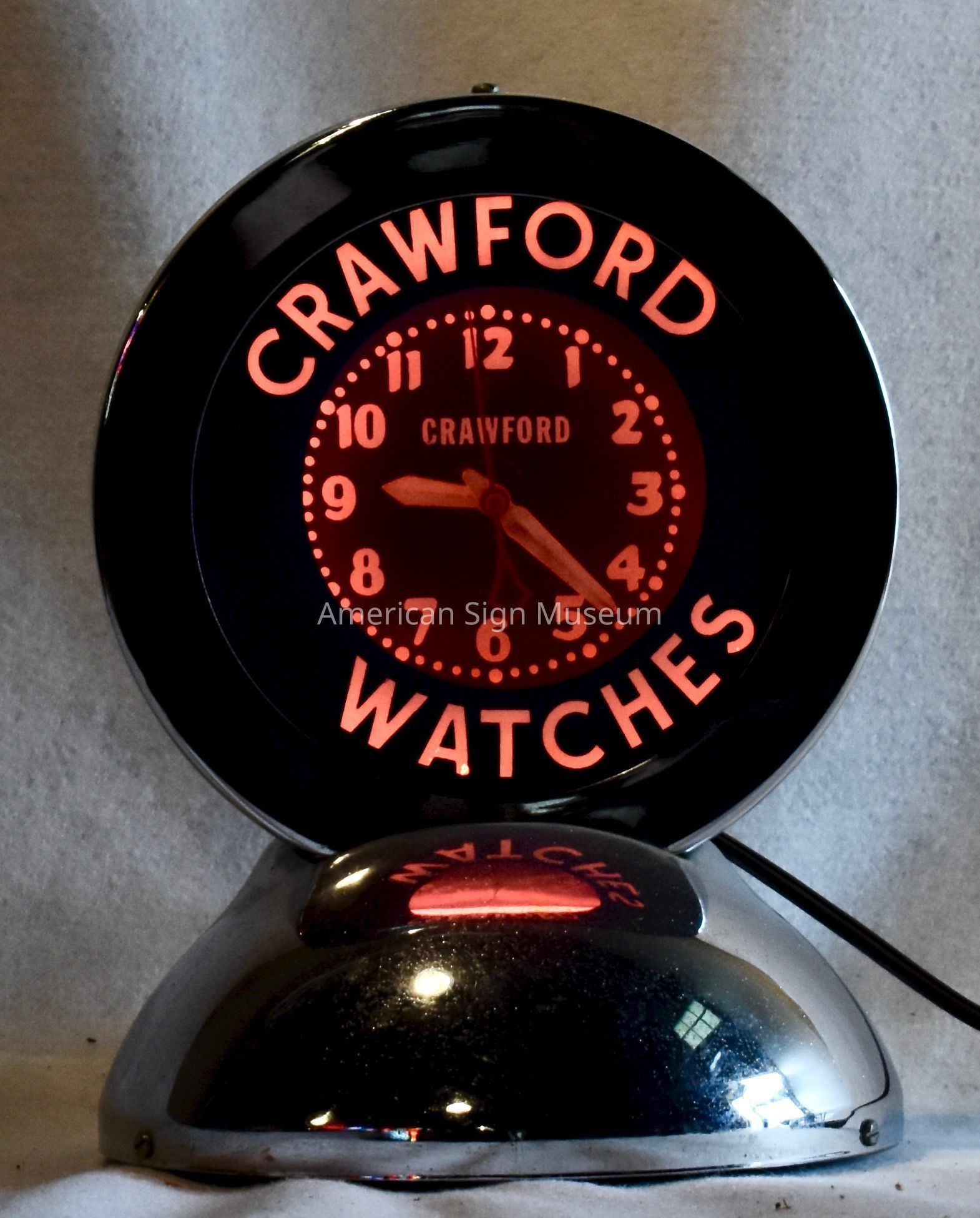 Crawford Watches Neon Countertop Clock Sign picture number 1
