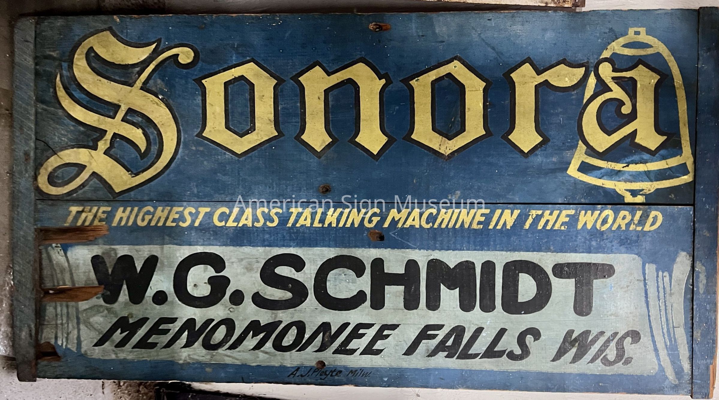 Sonora Talking Machines Painted Wooden Sign picture number 1