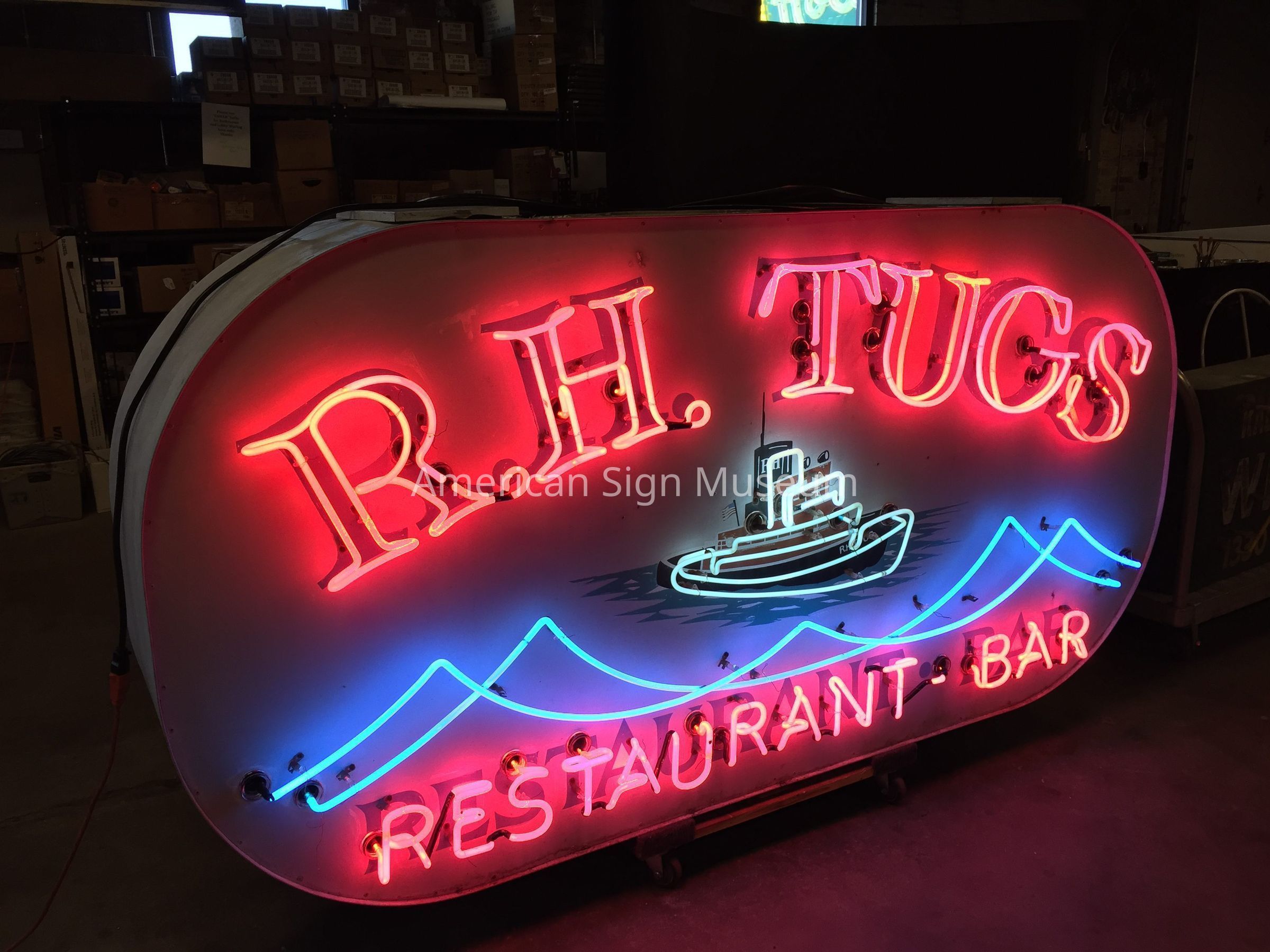 R.H. Tugs Neon & Tin Sign picture number 1
