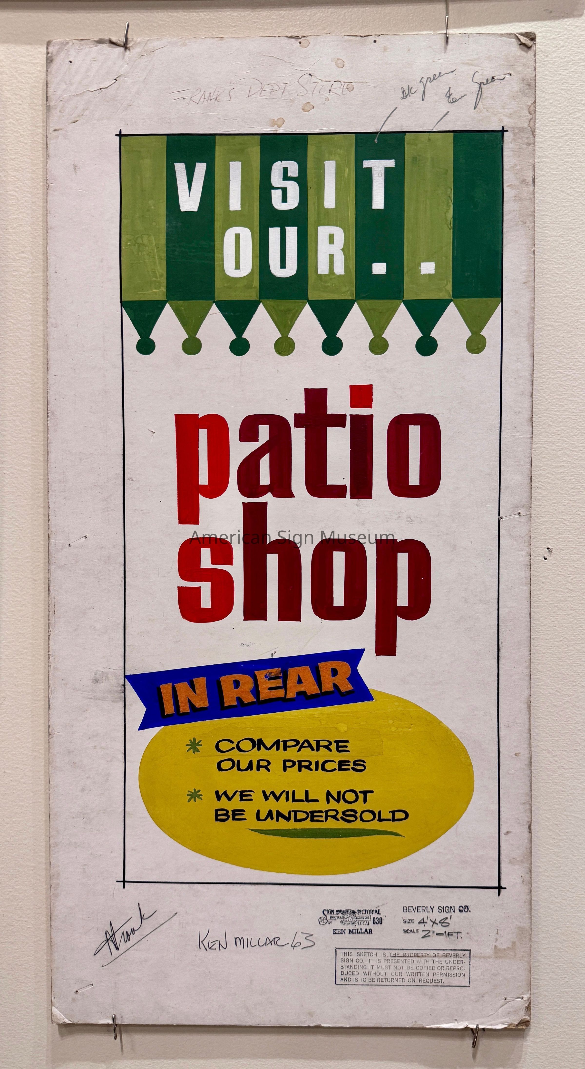 Beverly Sign Co. Sketch - Patio Shop picture number 1