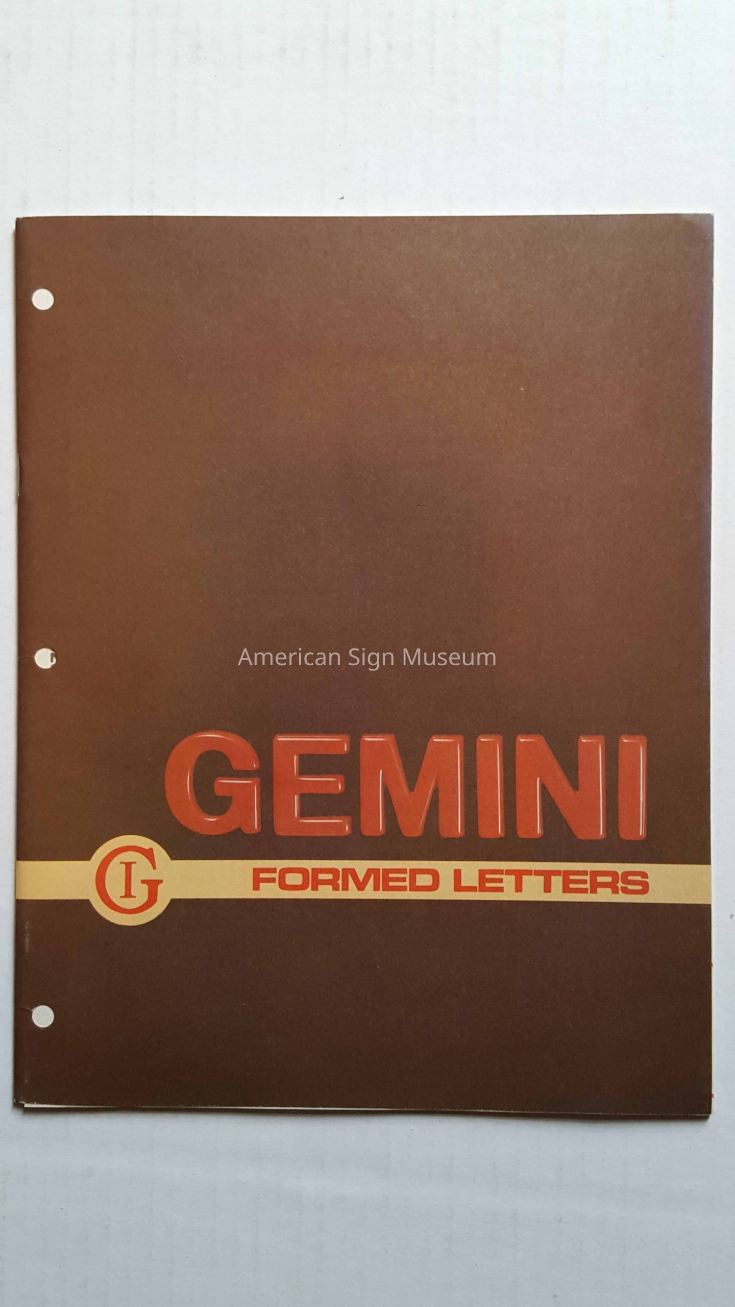 Gemini Formed Letters Catalogue picture number 1