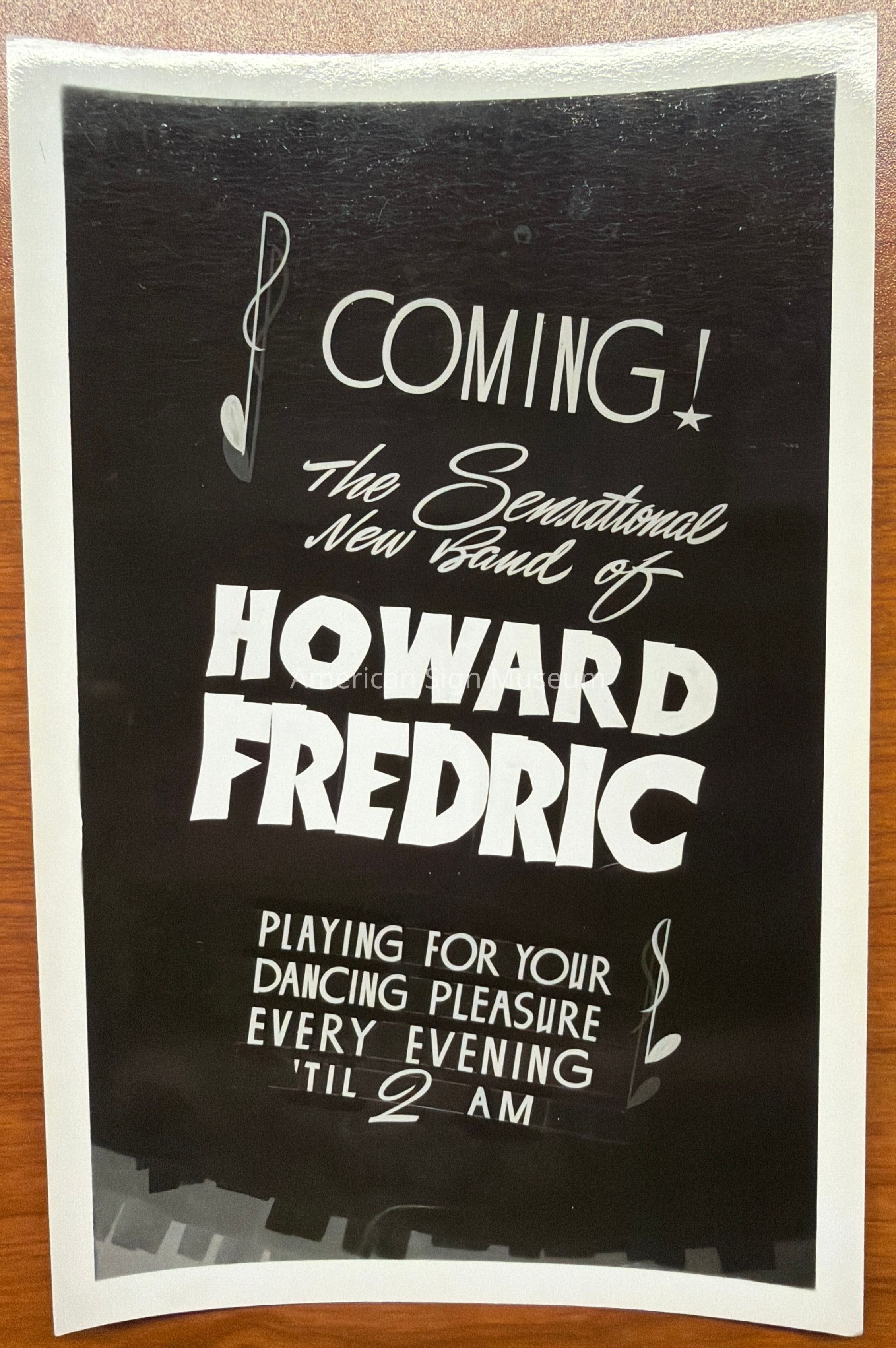Howard Fredric Show Card Photograph picture number 1