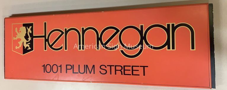 Hennegan Double-Faced Metal Sign picture number 1