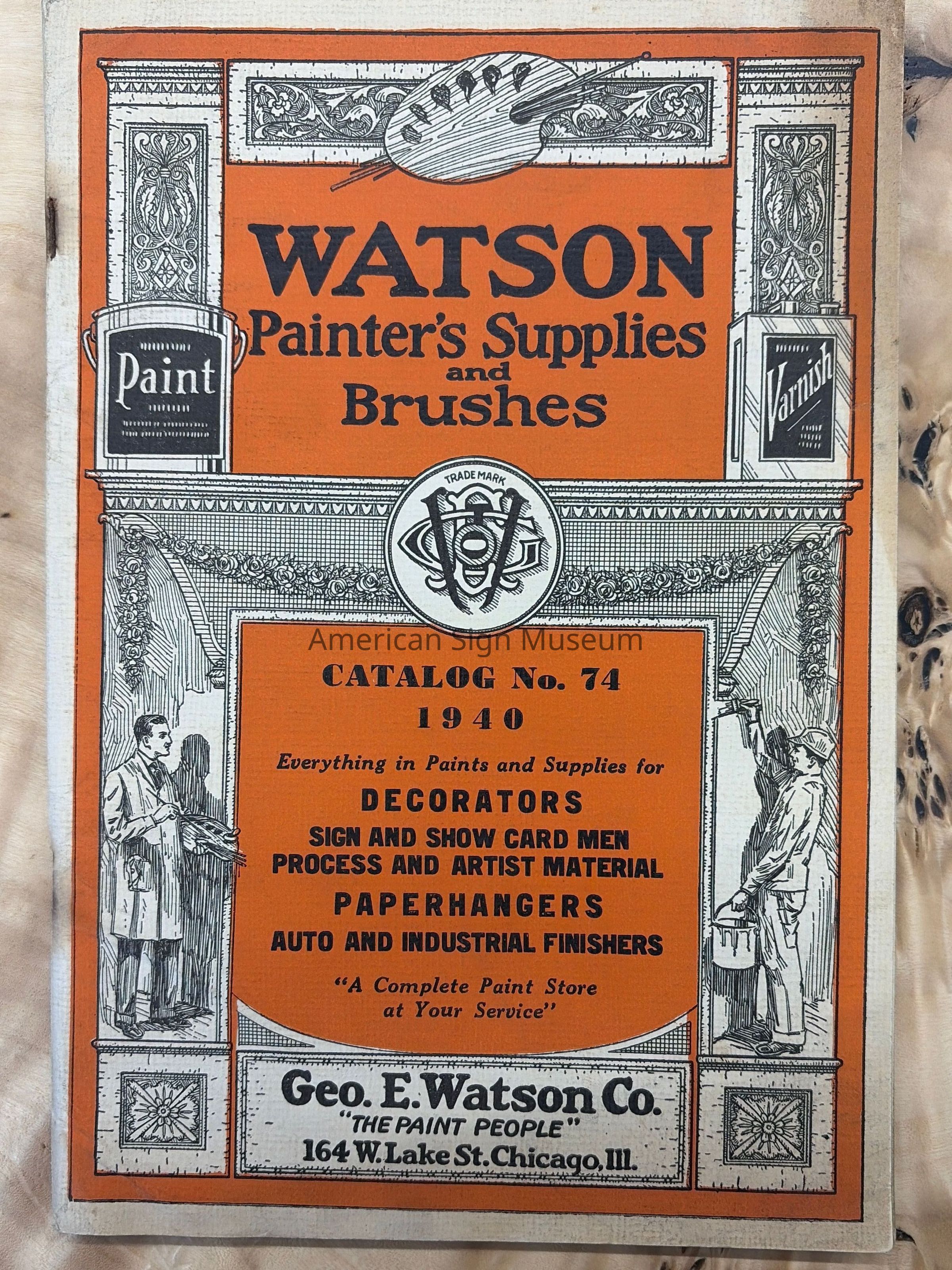 Watson Painter’s Supplies and Brushes Catalogue picture number 1
