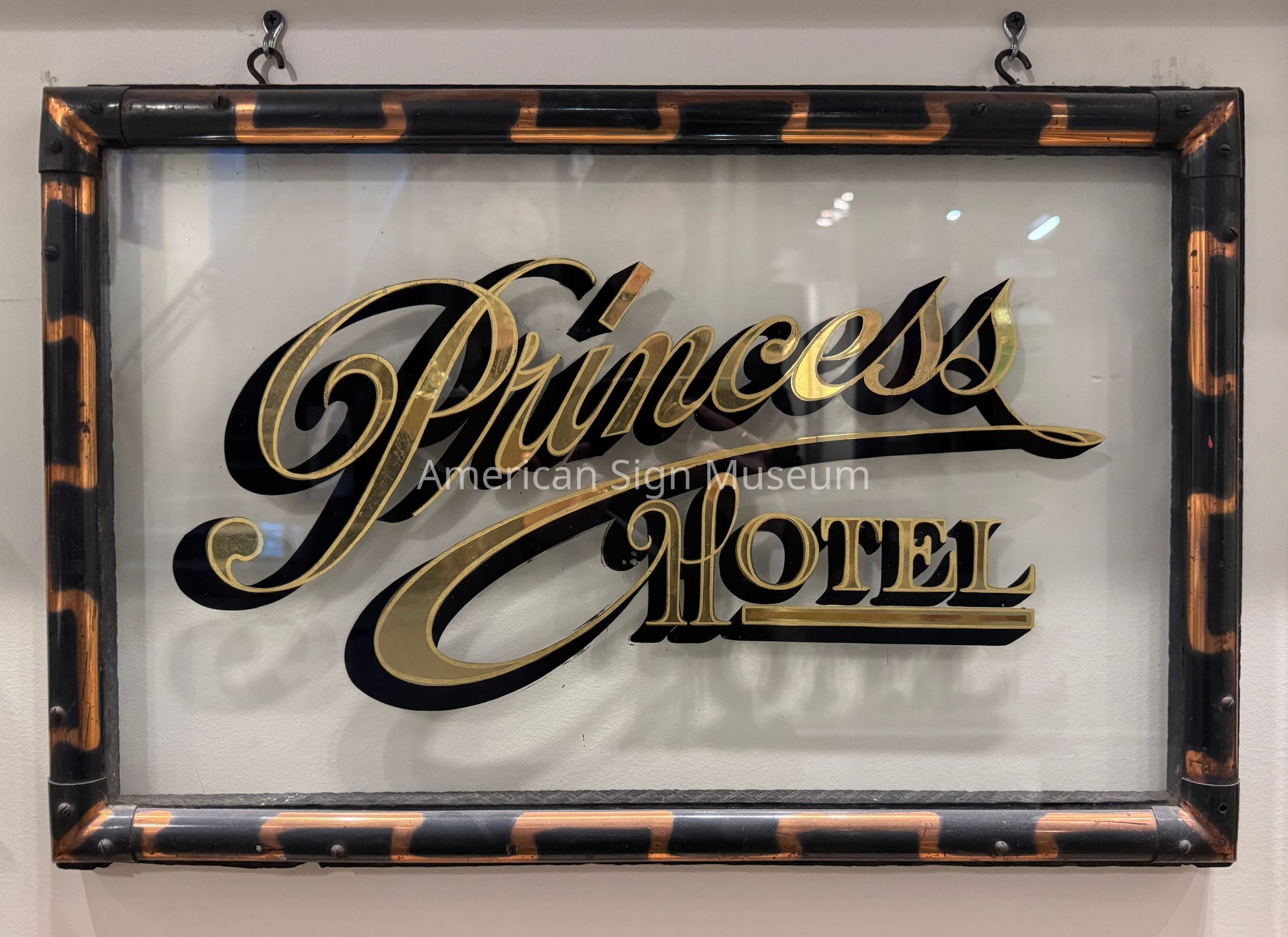 Princess Hotel Gilded Glass Sign picture number 1