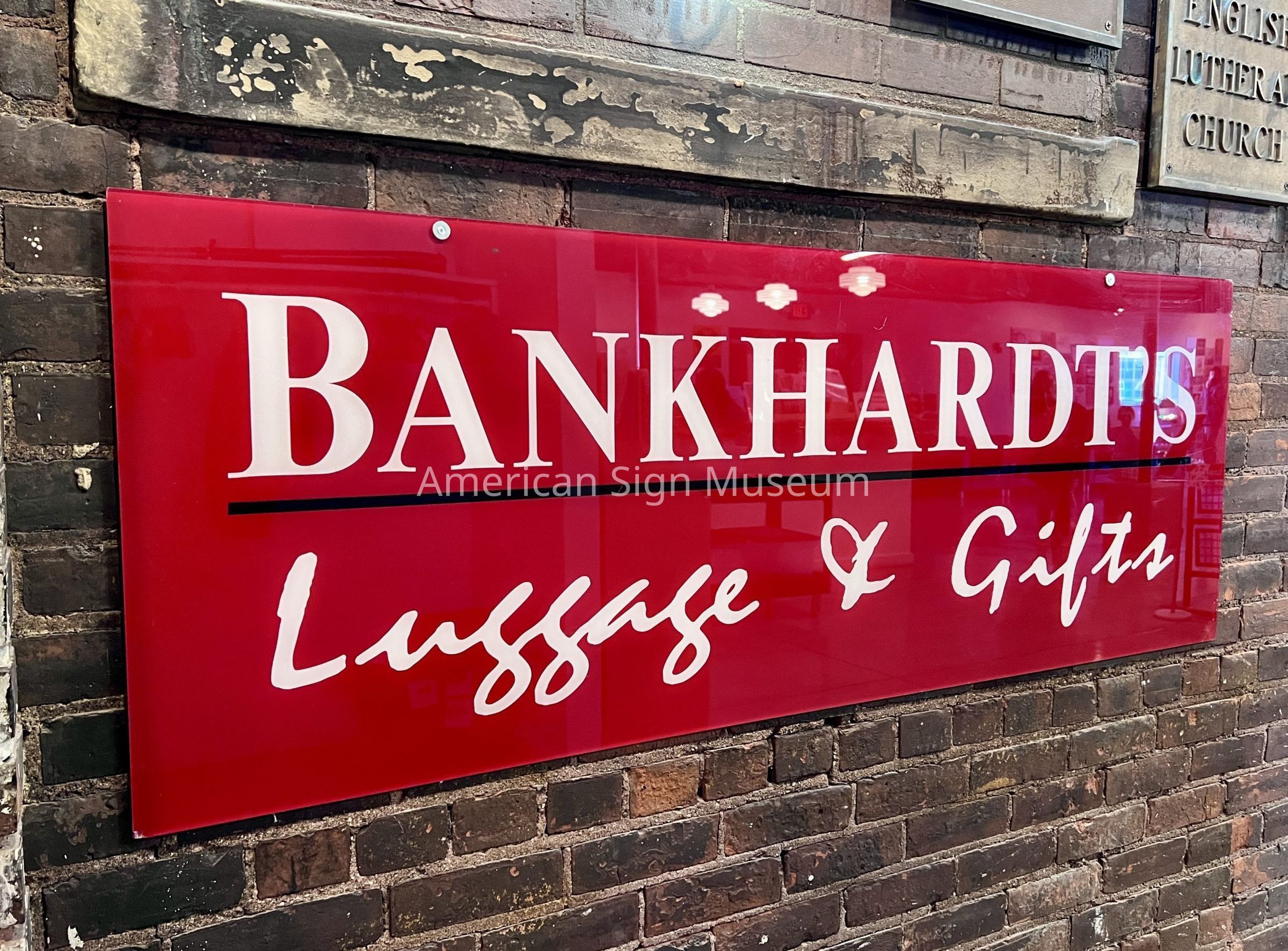 Bankhardt's Luggage Plastic Sign picture number 1