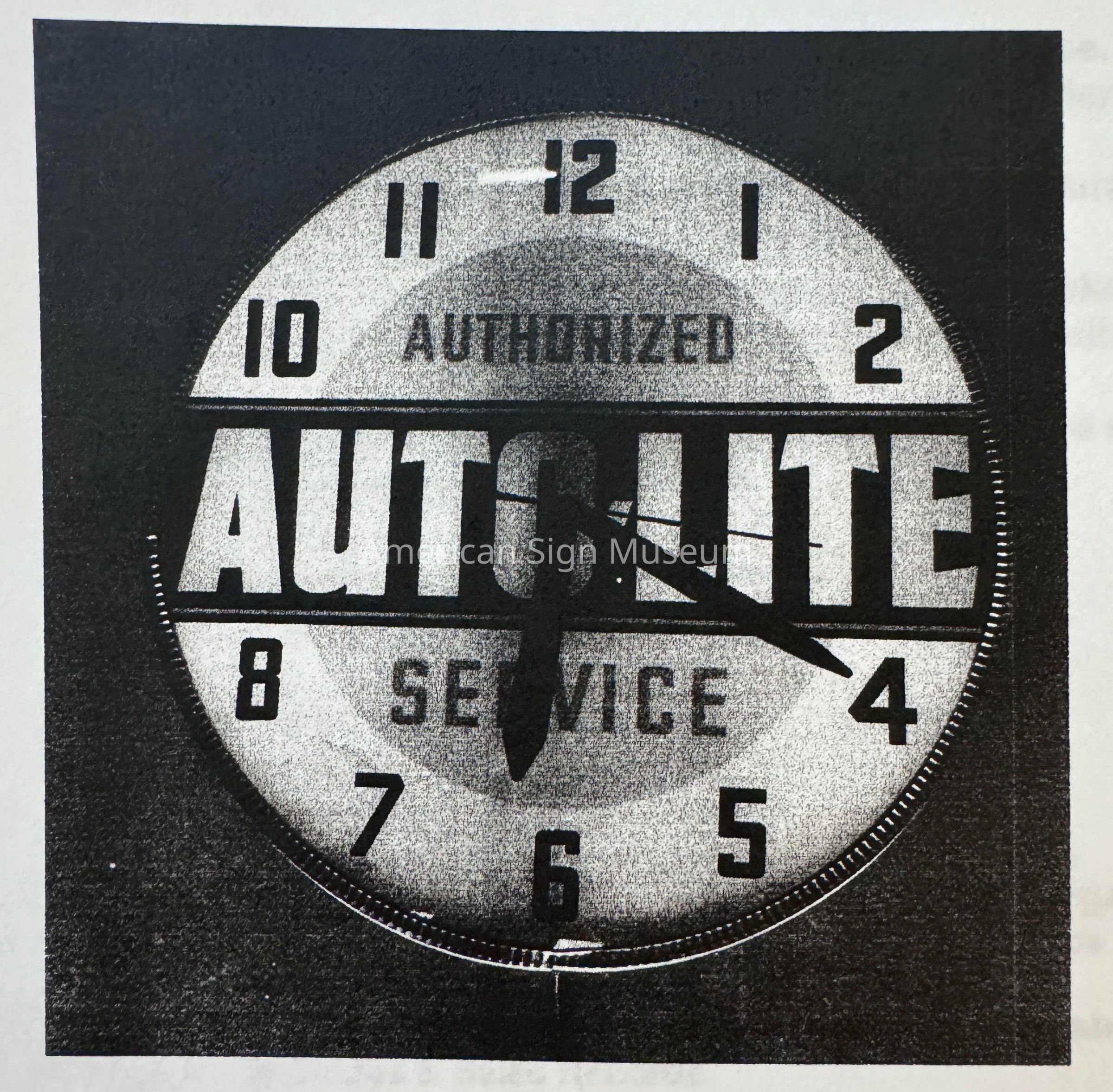 Internally Illuminated Clock Face Autolite Sign picture number 1