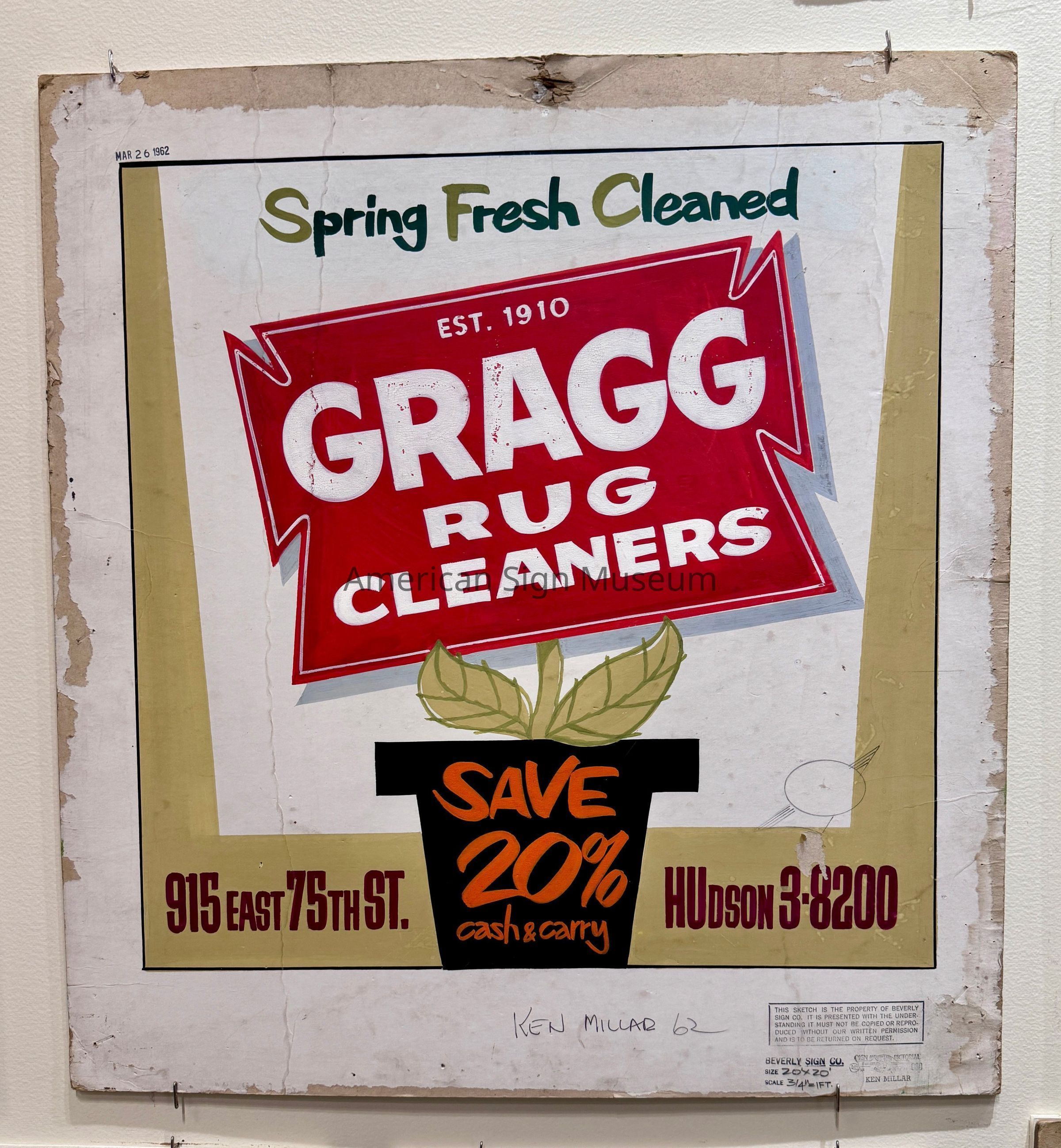 Beverly Sign Co. Sketch - Gragg Rug Cleaners picture number 1