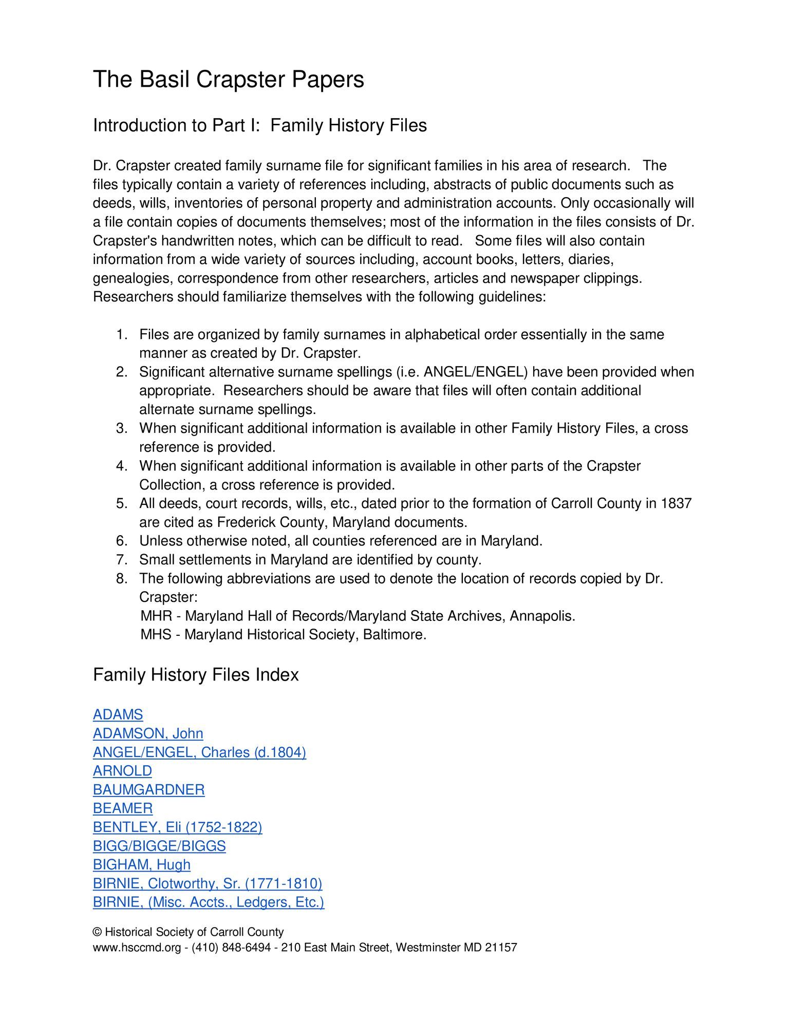 Research Finding Aids