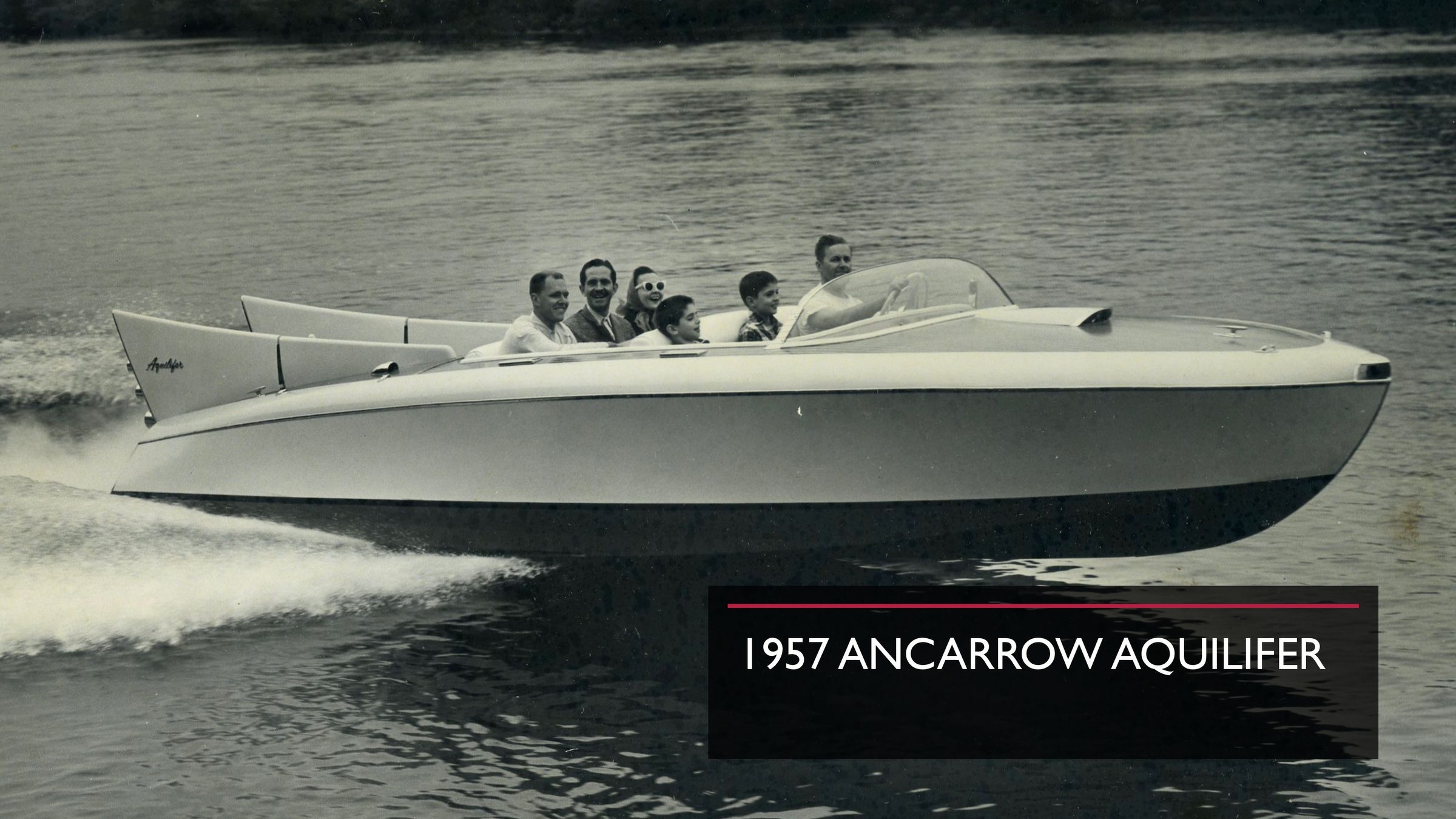 Built by Ancarrow Boats in Richmond, Virginia - The 1957 Aquilifer Mark I 25' featured African mahogany construction and twin 300 HP Cadillac V-8's