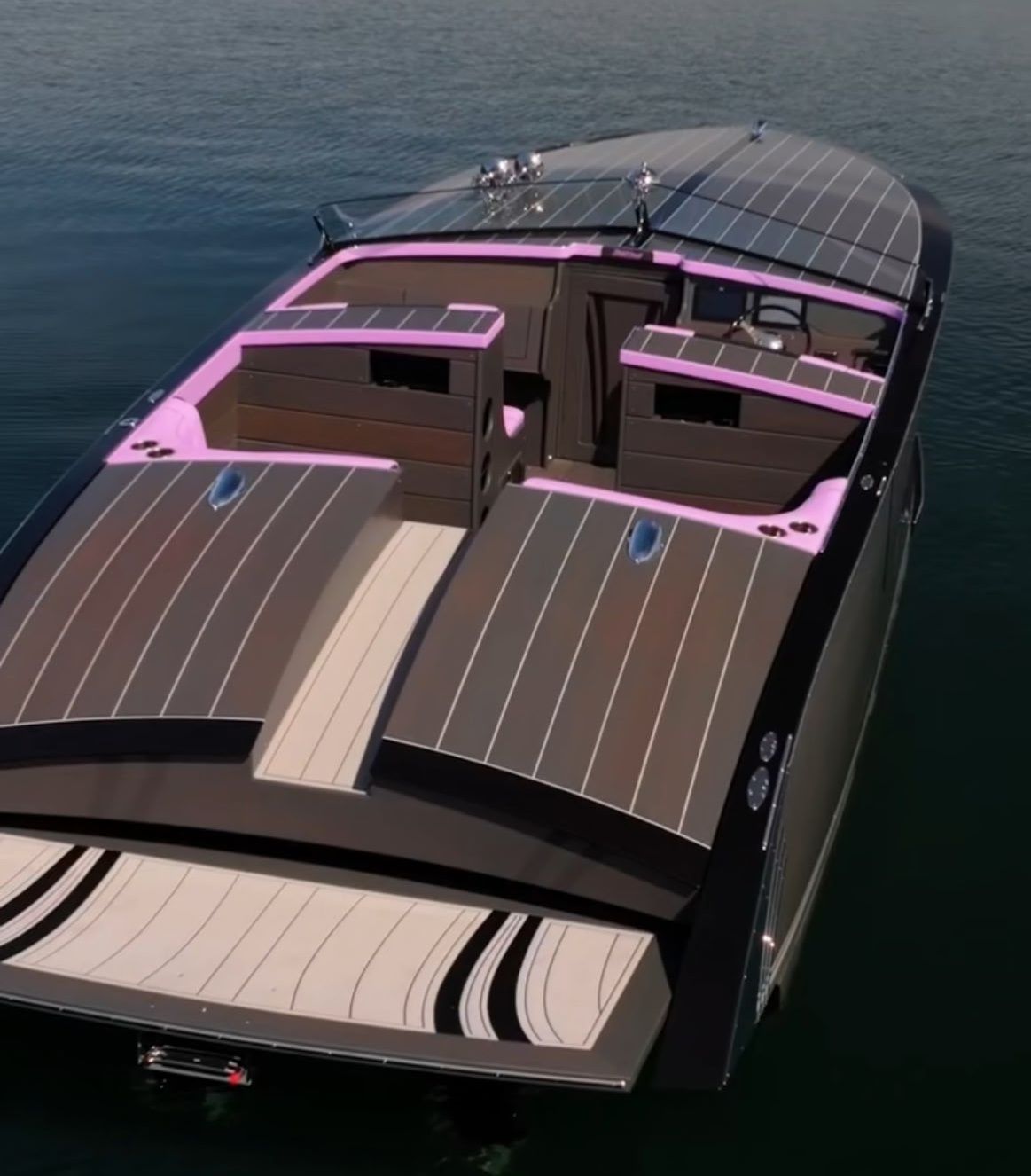 Custom built E-Boat showing the Evolution of boating in the future.