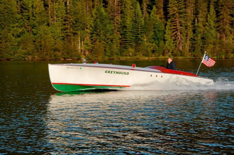 Greyhound was one of the fastest boats on Lake Coeur d'Alene. She was the champion of the lake for 1921-1922.