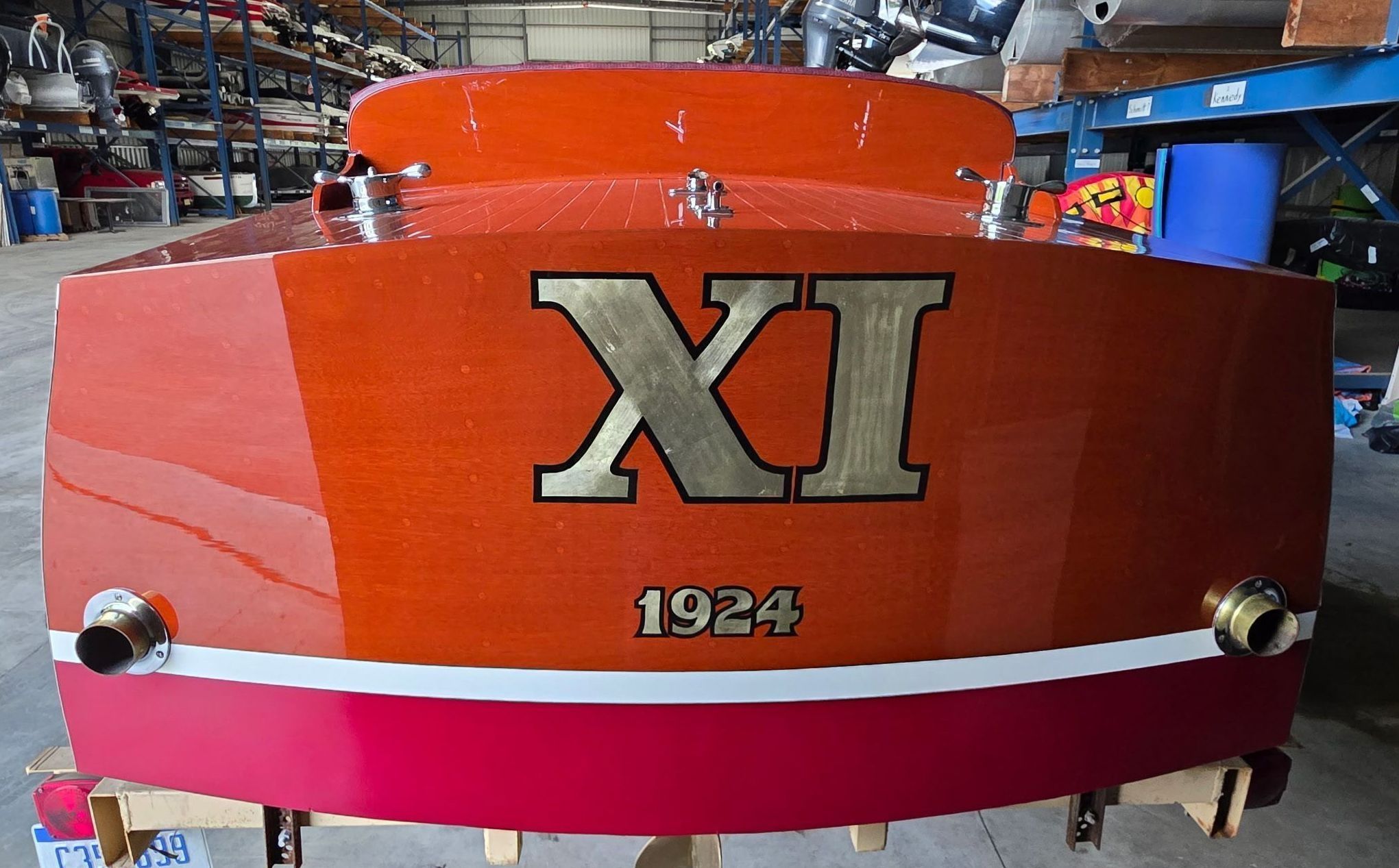 1924 Chris Craft Hull # Roman Numeral XI, eleventh Chris Craft built and 3rd oldest registered with ACBS