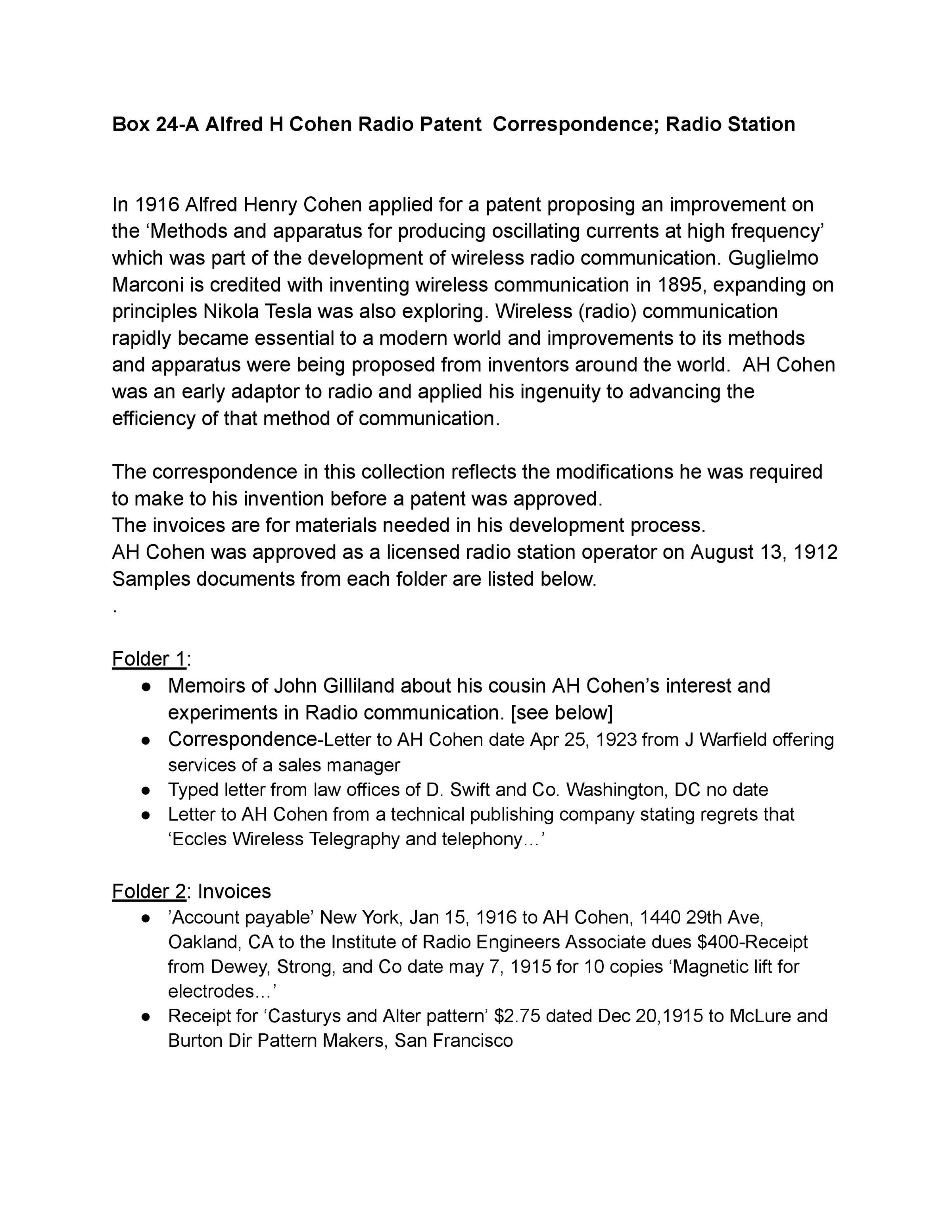 Click on list above to download full PDF