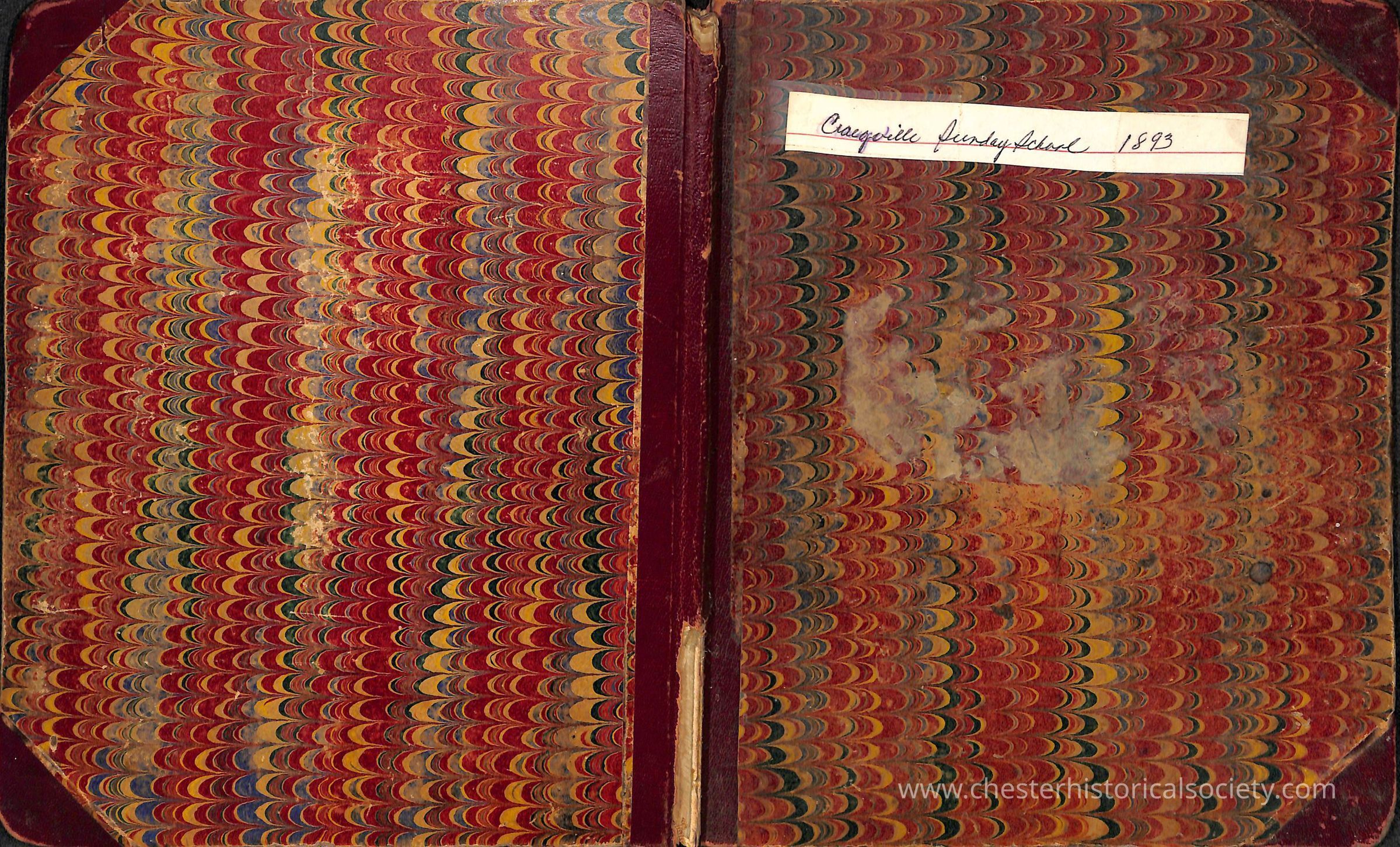 The Craigville Sunday School Book from 1893 - 1899 (Click on picture to open book): The Craigville Sunday School Book contains information on scholars, faculty, expenses, and other matters for the period 1893 - 1899.