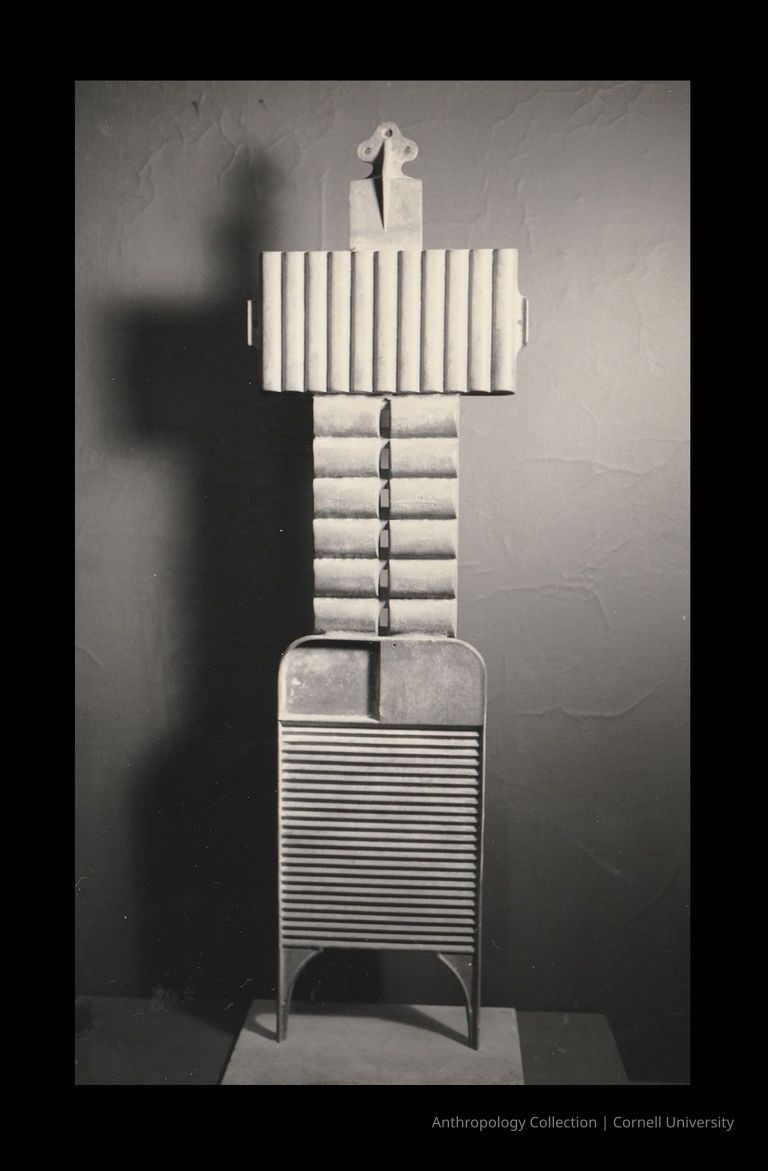 VOTIVE | circa 1961-65 | photographer unknown | ©2026 Norman Daly Art — Early black and white photo of the object previously described.