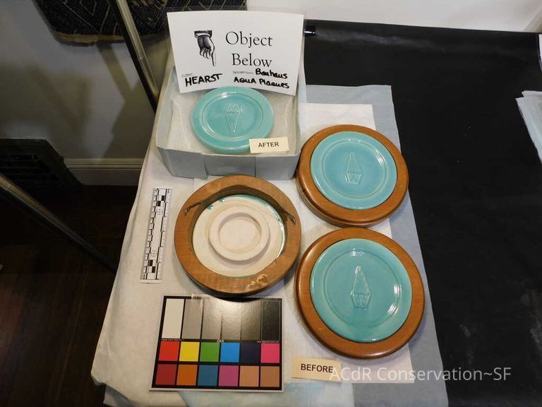 Pale mint blue ceramic plaque - Image 63