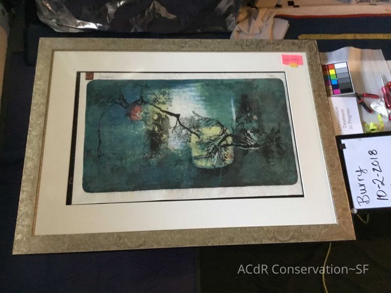 Ink Trees on Blue background picture number 1