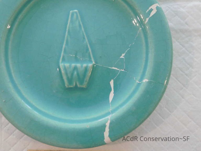 Pale mint blue ceramic plaque - Image 48