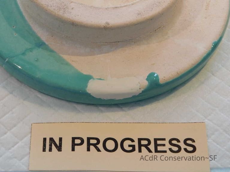 Pale mint blue ceramic plaque - Image 49