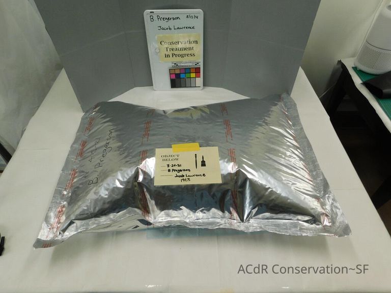 Gouache painting Jacob Lawrence 1943 - Image 57