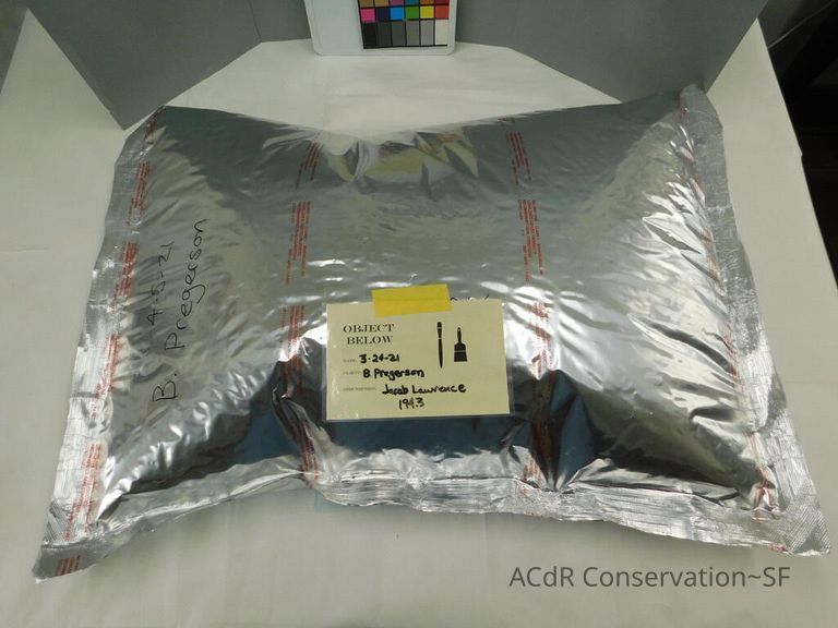 Gouache painting Jacob Lawrence 1943 - Image 58