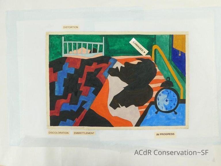 Gouache painting Jacob Lawrence 1943 - Image 66