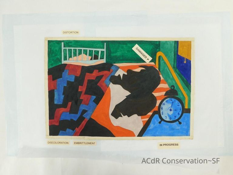 Gouache painting Jacob Lawrence 1943 - Image 67