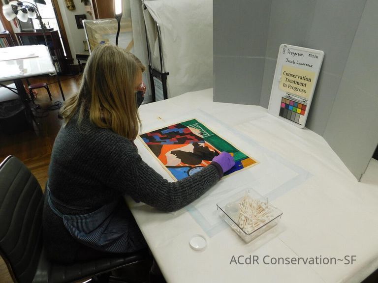 Gouache painting Jacob Lawrence 1943 - Image 68