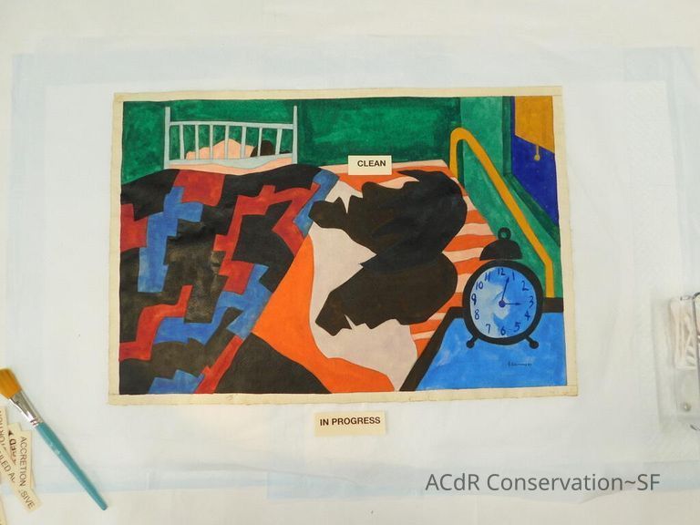 Gouache painting Jacob Lawrence 1943 - Image 72