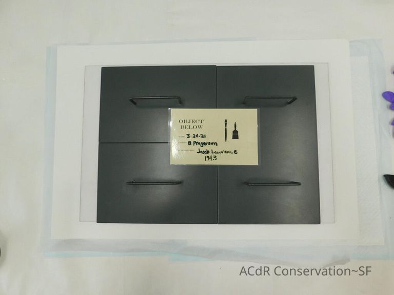 Gouache painting Jacob Lawrence 1943 - Image 77