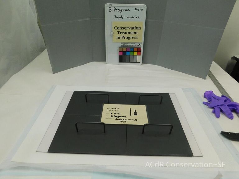 Gouache painting Jacob Lawrence 1943 - Image 78