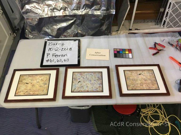 P. Ferrari drawn figures