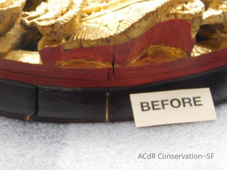 Large Round Chinese woodcarving - Image 23