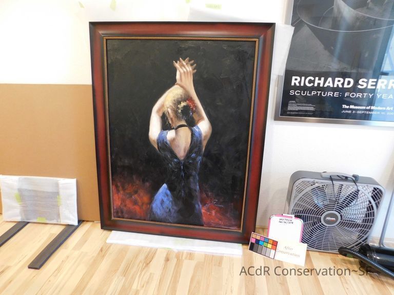 Woman in blue dress with raised arms - Image 3