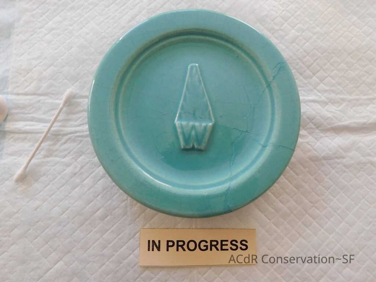 Pale mint blue ceramic plaque - Image 54