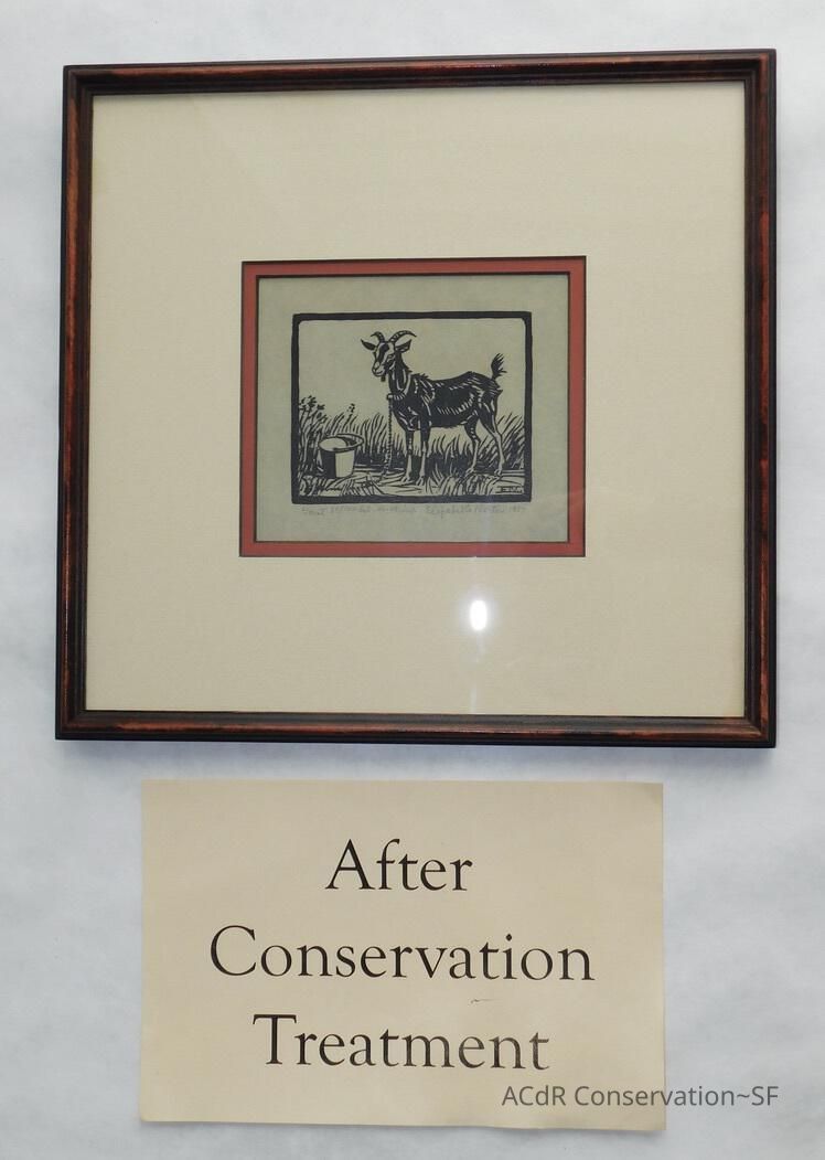 #18 - Woodblock Print -Goat - Image 17