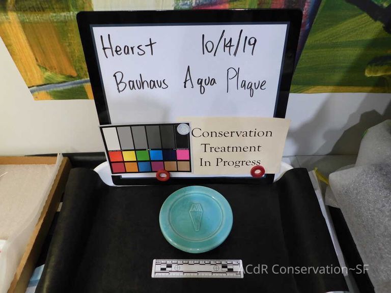 Pale mint blue ceramic plaque - Image 57