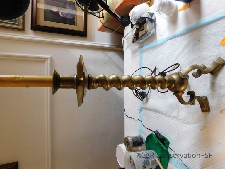 Brass candlestick lamps - Image 3