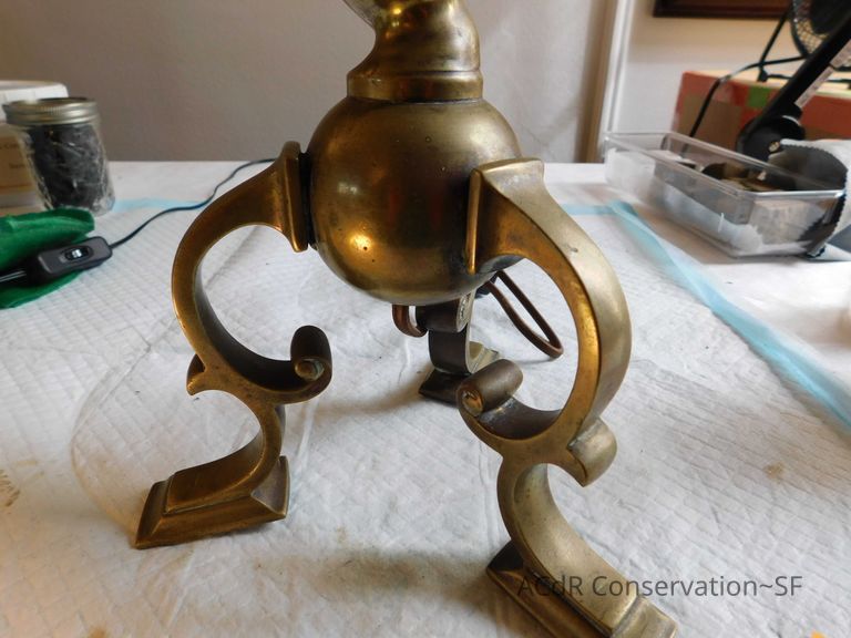 Brass candlestick lamps - Image 4