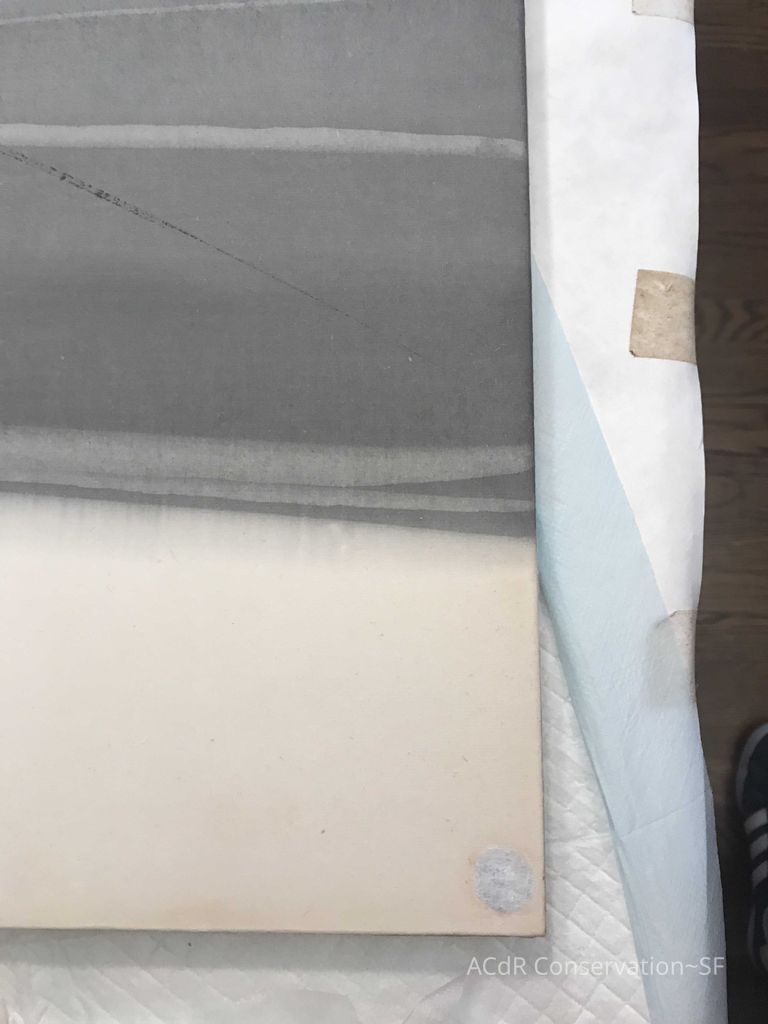 In progress - white base colour in Restauro water/oil applied. 