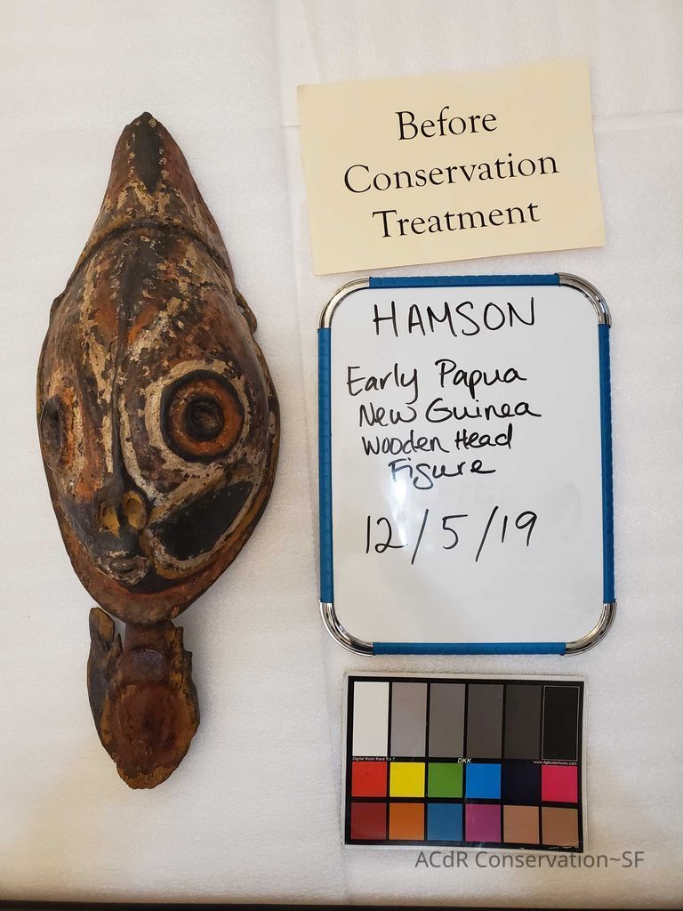          Early Papua New Guinea Wooden Head Figure picture number 1
