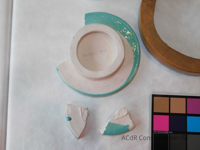 Pale mint blue ceramic plaque - Image 3