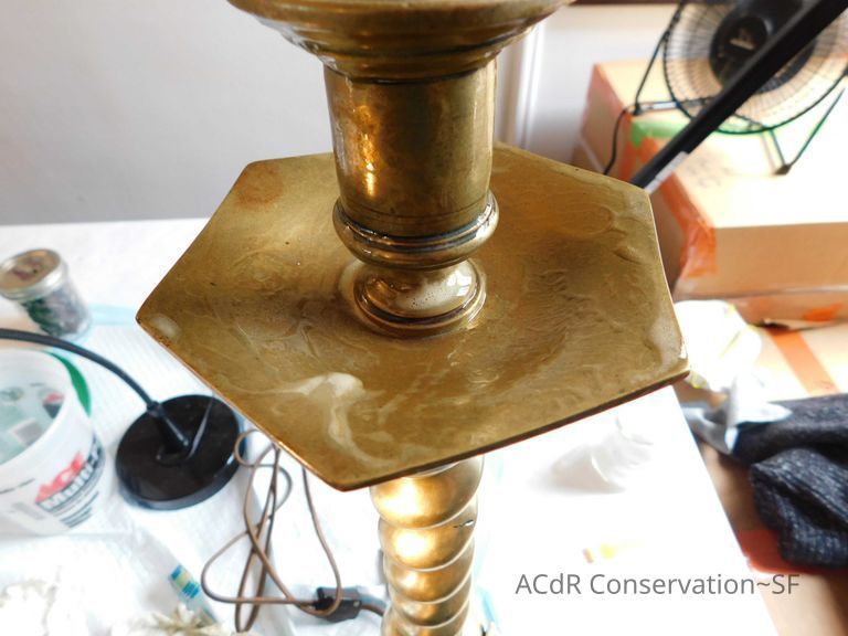 Brass candlestick lamps - Image 7