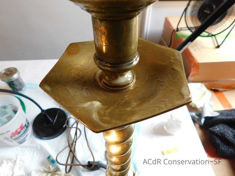 Brass candlestick lamps - Image 8