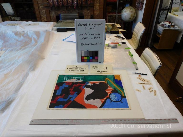 Gouache painting Jacob Lawrence 1943 - Image 3